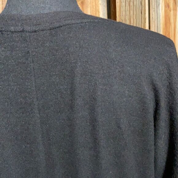 Lucky Brand Los Angeles dress career black 3/4 SL pockets soft midi Sz medium - Picture 6 of 8